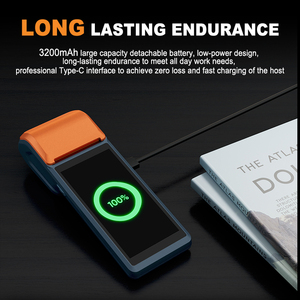 Impresora POS Android, Terminal portátil de 58mm, Impresora de recibos de boletos electrónicos Sii, <span class=keywords><strong>PDA</strong></span> POS de negocios portátil todo en uno - Product Image 4