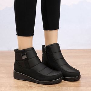 Botas de Invierno para Mujer, Impermeables, Forradas de Piel, con Plataforma y Tacón de Cuña, Botines Clásicos Cálidos para la Nieve con Cremallera Lateral para Clima Frío - Product Image 5