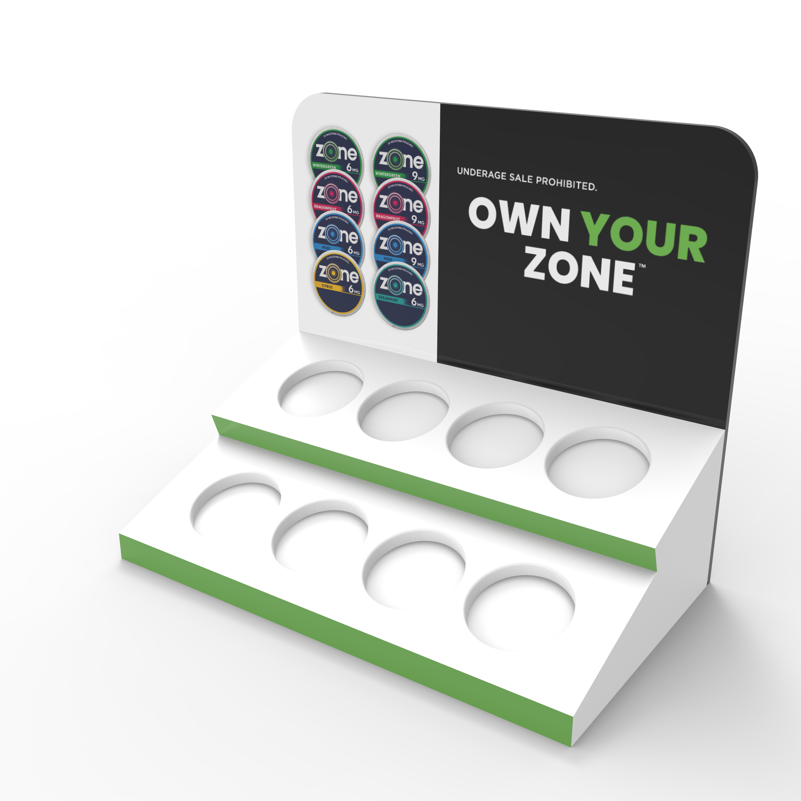 Apache Customized Acrylic Stepped Countertop with Cigarette Display Rack for Shopping Malls — view 4