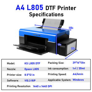 Transfer T-shirt Printer Professional 2023 Head L1805 <b>Machine</b> <b>Clothes</b> Small <b>Printing</b> Dtf - Product Image 2