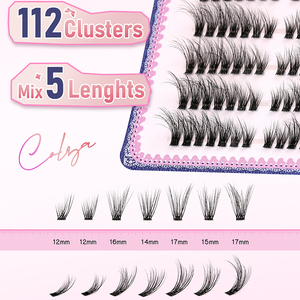 Pestañas 3D de Visón Sintético, Estilo Ojo de Gato, Curvatura C y D, Alas Naturales, Tira de Pestañas en Racimo, Pestañas DIY, Pestañas en Racimo Esponjosas - Product Image 2