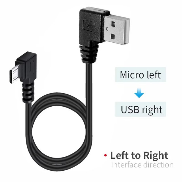 High Quality Custom USB 2.0 90 Degree Right Angle Micro USB Cable for Charging Data Transfer Convenient Connection