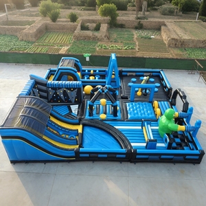 Parc <span class=keywords><strong>gonflable</strong></span> extérieur comprenant une structure de saut, un toboggan <span class=keywords><strong>gonflable</strong></span>, un jeu Wipe Out, un parcours d'obstacles <span class=keywords><strong>gonflable</strong></span>, un parc à thème <span class=keywords><strong>gonflable</strong></span> - Product Image 3