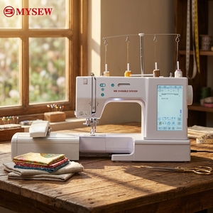 Machine à coudre et à broder informatisée MYSEW pour la maison avec 500 motifs intégrés, tête simple, nouvelle surface de travail de 24x13 cm pour usage domestique - Product Image 1