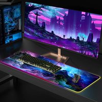 Grand tapis de souris de jeu à impression personnalisée, ordinateur xxl, led
