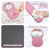 Tapis de bureau pour clavier PORON avec base antidérapante, ensemble de tapis de souris de jeu personnalisé avec repose-poignets, dessin animé, pour le bureau