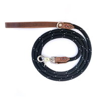 Vente en gros de maille de chien en corde tressée en nylon robuste en cuir de luxe de qualité supérieure extrêmement durable