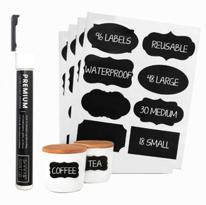 Manufacture <strong>Custom</strong> Waterproof Writable Kitchen Glass <strong>Spice</strong> Sauce Jar Label Sticker - Product Image 1