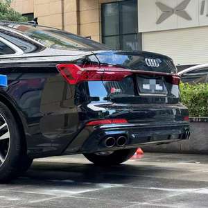 Nouveau 19-25 <span class=keywords><strong>Audi</strong></span> C8 A6 Modifié S6 Kit de Rétrofit/Amélioration Adaptation Universelle Lame Arrière Quatre Sorties d'Échappement à Visser Pare-chocs Noir - Product Image 3