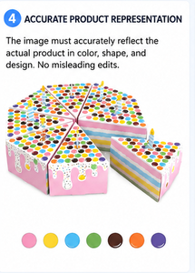Custom <b>Cake</b> Slice Shaped <b>Gift</b> <b>Box</b> with Polka Dot Print Rigid Paperboard Triangle Packaging for Candy and Party Wholesale - Product Image 5