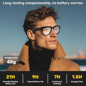 Occhiali Smart AI Go 1080P HD con Traduzione Audio in Tempo Reale Videoregistratore Vivavoce da Viaggio <span class=keywords><strong>Hardware</strong></span> <span class=keywords><strong>AR</strong></span> Virtuale da 1,3 Pollici - Product Image 5