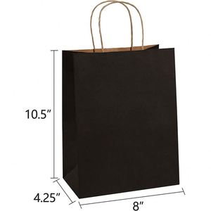 Shopping Kraft Wedding Party Merchandise Retail Bags <b>Sacks</b> Paper Gift Bags with Handles Bulk Classic <b>Present</b> Wrapping Paper Bag - Product Image 3