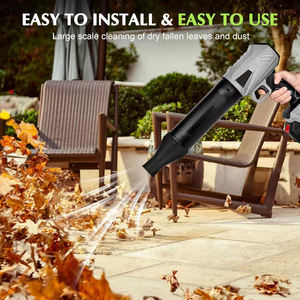 Souffleur de feuilles sans fil DIY, collecteur de poussière, moteur sans balais 21 V, alimenté par batterie, nettoyeur d'air 210 mph 1000 CFM pour le nettoyage de la maison et du jardin - Product Image 6