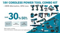 Kit d'outils MKT 19 en 1 sans fil 18V, perceuse, meuleuse, marteau perforateur sans balais, usage industriel