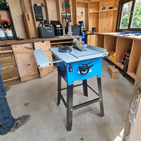 Scie à table coulissante électrique industrielle multifonctionnelle 1200W, mini scie circulaire pour le travail du bois