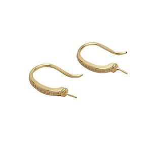 Gancho de Oreja de Plata S925, Hecho a Mano, Semi-Acabado, Accesorios de Joyería de Perlas para DIY, Bandeja Vacía para Pendientes Simples Personalizados 4242 - Product Image 5