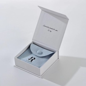 Boîte cadeau pour bijoux, service tout-en-un, boîte en papier, pochettes en microfibre bleues, boîte cadeau magnétique pliable de luxe - Product Image 3