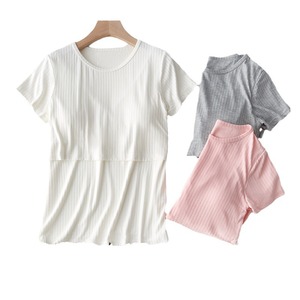 Conjunto de 2 Pijamas de Maternidad de Verano en Modal Suave con Abertura para <span class=keywords><strong>Lactancia</strong></span>, Ropa de Dormir para <span class=keywords><strong>Lactancia</strong></span> - Product Image 5
