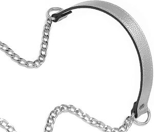 Chaîne de remplacement Vanenjoy en cuir véritable, bandoulière en métal argenté - Product Image 2