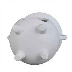 Bruciatore di Oli Essenziali in Ceramica Nera Minimalista Moderno, Diffusore Aromatico <span class=keywords><strong>Geometrico</strong></span> Cavo per Arredamento Casa, Spa e Yoga - Product Image 5