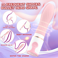 Vibrateur discret en forme de rouge à lèvres pour femmes, mini bullet, étanche, recharge magnétique USB, silicone, 10 modes de vibration et rotation, jouet sexy