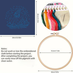 Nuevo <span class=keywords><strong>Kit</strong></span> <span class=keywords><strong>de</strong></span> bordado <span class=keywords><strong>de</strong></span> patrón <span class=keywords><strong>de</strong></span> aviación para niños Diy Flower para principiantes, juego <span class=keywords><strong>de</strong></span> bordado hecho a mano semiacabado, artesanías textiles - Product Image 3