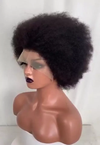 Pelucas Cortas de Cabello Humano <span class=keywords><strong>Afro</strong></span> Rizado con Doble Trama de 13*4 - Product Image 5