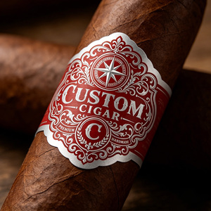 Étiquettes personnalisées pour cigares, étiquettes d'emballage, bande de cigare en feuille d'or gaufrée, étiquette de bague de cigare personnalisée de bonne qualité - Product Image 4
