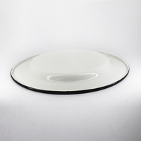 Ensemble de plateaux à dîner en émail moderne de luxe avec logo personnalisé plats en céramique et plat à soupe pour mariage et barbecue