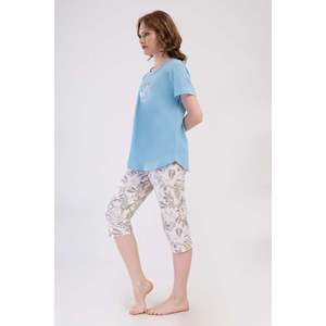 Combinaison de nuit ovale à manches courtes et col rond pour femme, taille XXL - Product Image 3