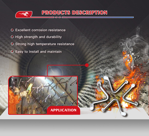 Ancre <span class=keywords><strong>réfractaire</strong></span> en V, boulon en acier inoxydable pour revêtement de four à haute température, support thermique industriel - Product Image 4