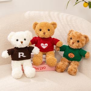 دب محشو رخيص بطول 30 سم يرتدي سترة، لعبة دب تيدي قطيفة للترويج - Product Image 6