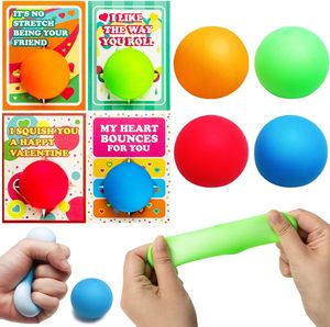 ลูกบอลบีบลดความเครียดสีรุ้งพิมพ์โลโก้ได้ วัสดุ TPR ของเล่นบีบมือสำหรับเด็ก - Product Image 1