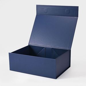 Boîte cadeau rigide recyclable en vrac de couleur bleu marine foncé avec couvercle magnétique - Product Image 4