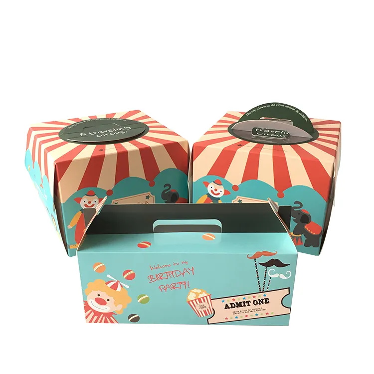 Factory direct price with strong tray cake box cheap price holiday box for cake