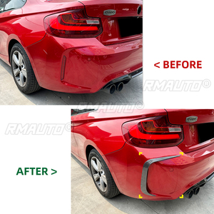 สปอยเลอร์กันชนหลัง BMW F87 M2 ปี 2016-2021 พร้อมครีบครอบด้านข้าง สติ๊กเกอร์ตกแต่งรถยนต์ สีดำเงาคาร์บอน - Product Image 6