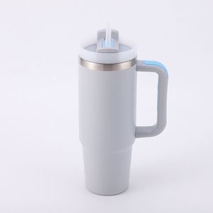 Gobelet isotherme de voyage 40oz H2.0 avec poignée, couvercle, paille et base antidérapante – OEM/ODM, couleur personnalisable - Product Image 3