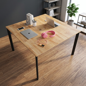 HBOV012 4-Person Modular Oval Concept Cluster Conference <b>Table</b> 120x120 Contemporary <b>Office</b> Furniture Iron Assembled Legs Hotels - Product Image 3
