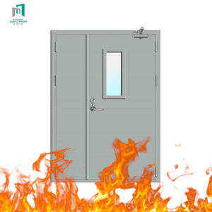 Puerta cortafuego de acero CHANGYI y puertas cortafuegos de metal a la venta puertas compuestas clasificadas contra incendios comerciales de color negro - Product Image 1