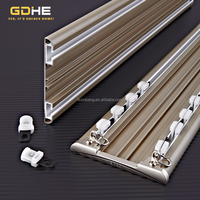 Usine En Gros Double Rideau Rail Lisse Silencieux En Métal Double Rideau Rail pour Chambre et Salon Usage Domestique