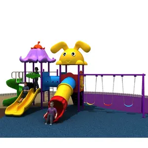 Pretpark Play Set Outdoor Speeltuinen Met Swing Set Kids Plastic Dia