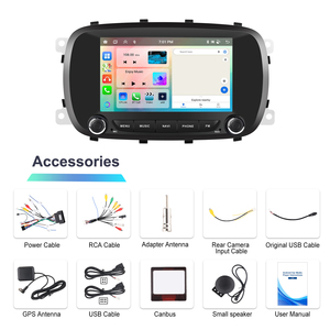 Podofo 2 DIN 4 + 64GB/6 + 128GB <span class=keywords><strong>7</strong></span> ''<span class=keywords><strong>android</strong></span> đài phát thanh xe hơi không dây Carplay & <span class=keywords><strong>Android</strong></span> Auto IPS GPS Wifi BT FM RDS cho Fiat 500x 2014-2020 - Product Image 6