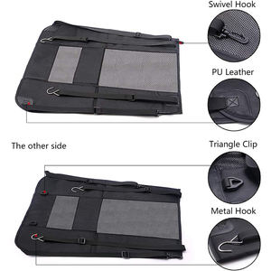 कुत्ते की कार बैकसीट बाधा, पैडड और टिकाऊ नायलॉन नेट पालतू बाधा, 2 मेष खिड़कियों के साथ वाहन यात्रा कुत्ते बाड़, - Product Image 4