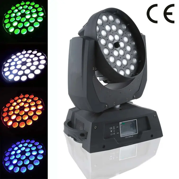 Lampu panggung pesta dj kepala bergerak led zoom 6in1 rgbwauv 36*18w