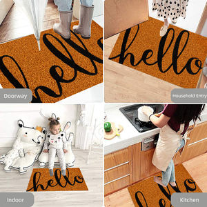 Coconut Palm Entry Silk Circle <strong>Door</strong> Mat Entrance <strong>Door</strong> Foot Mat Pvc Household Floor Mats - Product Image 5