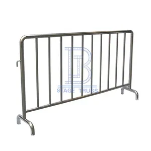 Polishing stainless construction barriers concrete road barrier steel barricade fence