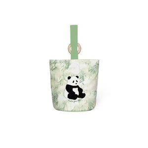 Bolso Retro Rabbit Bucket Bag de Lona, Portátil y Pequeño, para Uso Diario, Primavera 2024, Diseño de Flores Grises y Rosas - Product Image 3