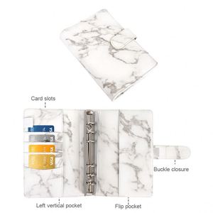 Carnets A6 personnalisés imprimés en cuir PU à spirale, très populaires, mignons et avec reliure cousue pour étudiants - Product Image 2