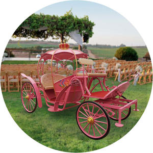 Chariot de cendrillon électrique OEM pour calèche de mariage en vente Chariots de luxe européens à citrouille et princesse tirés par des chevaux - Product Image 2