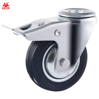 VIMA Roulette industrielle robuste personnalisable 3 "4" 5 "6" 8 "Roue pivotante en caoutchouc pour chariots établi
